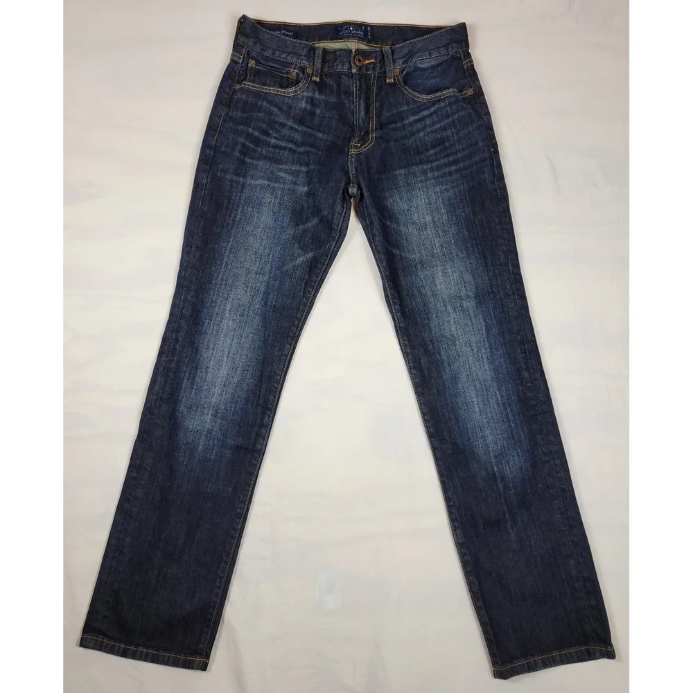 Lucky Brand 221 Original Straight Premium Italian Denim Jeans Dark Wash 30x31